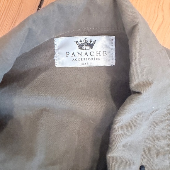 Panache Olive Utility Jacket with White Back Panel and Pink Heart Graphic Small - Picture 2 of 3